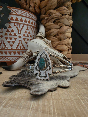 DAVID MORRIS TURQUOISE ARROWHEAD CUFF
