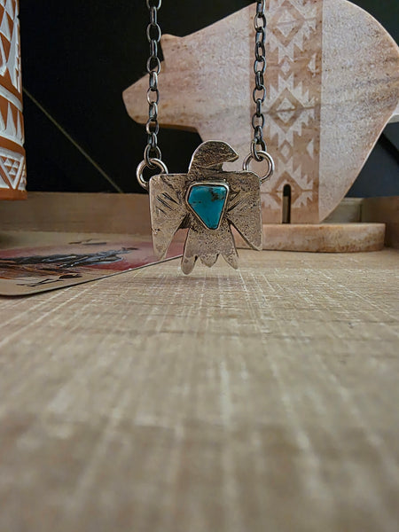 JUDE CANDELARIA LITTLE TURQUOISE THUNDERBIRD NECKLACE