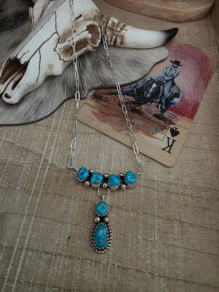 RITA DAWES SLEEPING BEAUTY TURQUOISE STONE NECKLACE