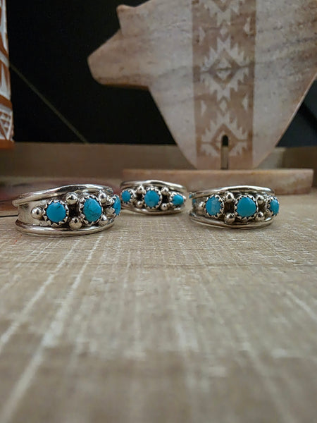 ELVIRA CADMAN STERLING SILVER AND TURQUOISE RING