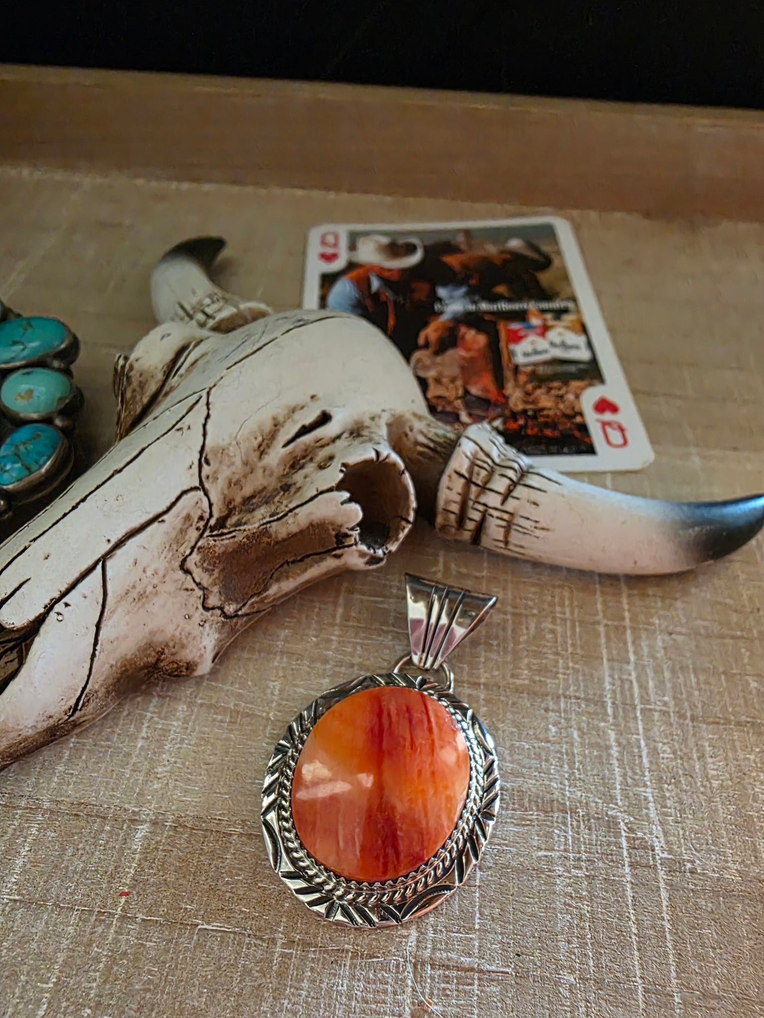 RENEE YAZZIE SPINY OYSTER PENDANT