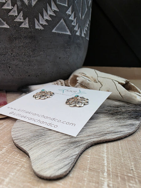 BRUCE CHEE TURQUOISE BLOSSOM EARRINGS
