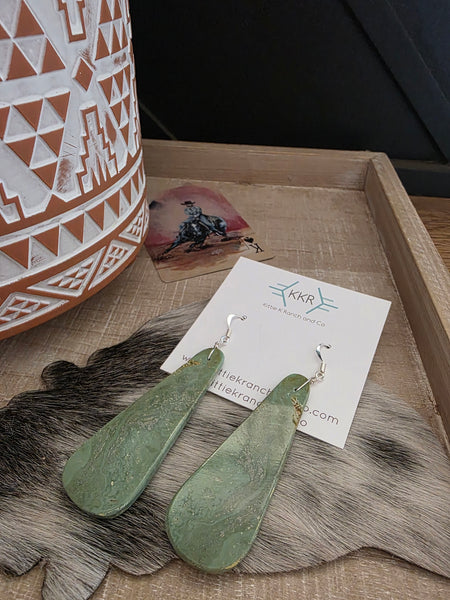 THE KINGMAN TURQUOISE SLAB EARRINGS