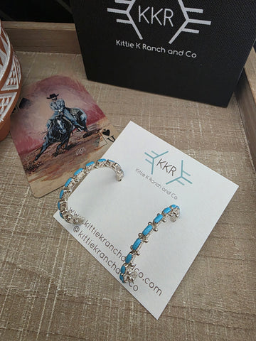 THE BERNARD CACHINI TURQUOISE HOOP EARRINGS