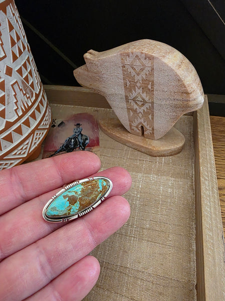 STEVE FRANCISCO OVAL TURQUOISE RING