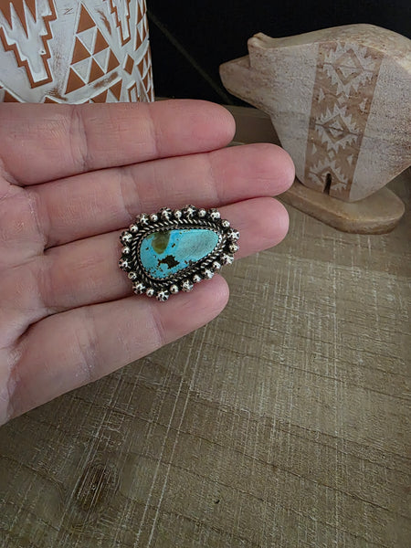 DAVID MORRIS BEAD BORDER TURQUOISE RING