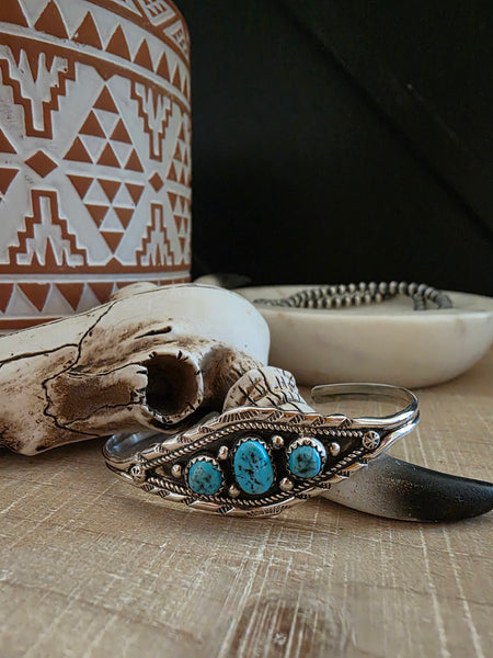 RITA DAWES TRINITY TURQUOISE CUFF