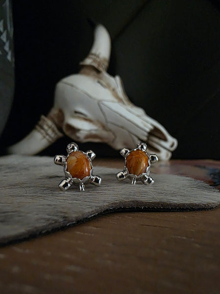 THERESA KINSEL TURQUOISE TURTLE STUD EARRINGS