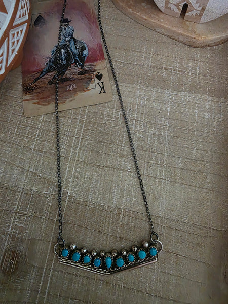 FAIRREN BEGAY KINGMAN PENDANT NECKLACE