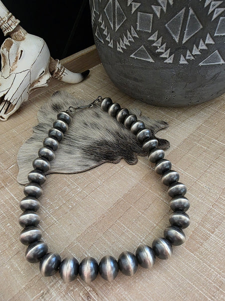 TONISHA HALEY STERLING SILVER HANDMADE NAVAJO PEARLS