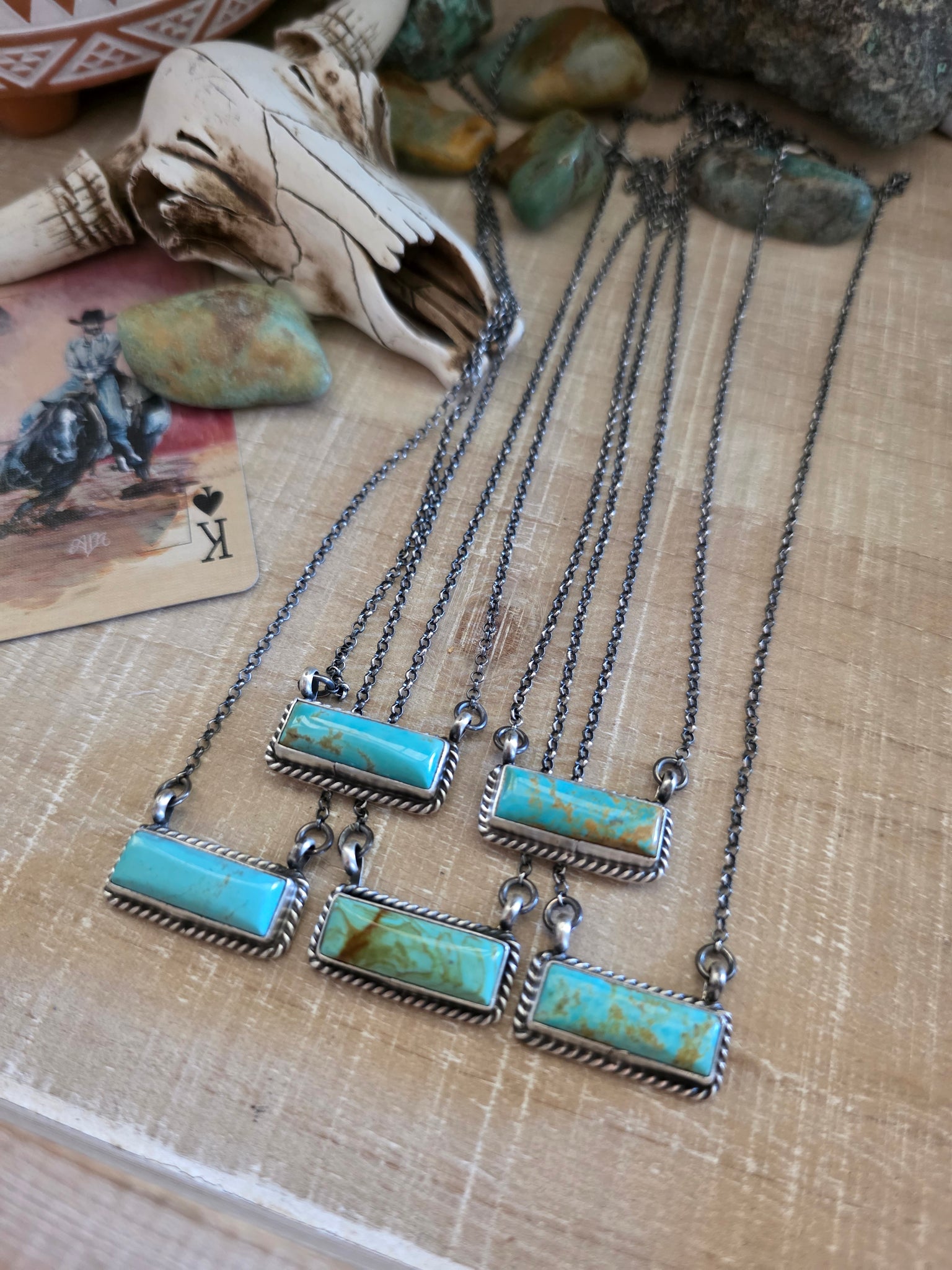 THE DIXON LITTLE TURQUOISE BAR NECKLACE