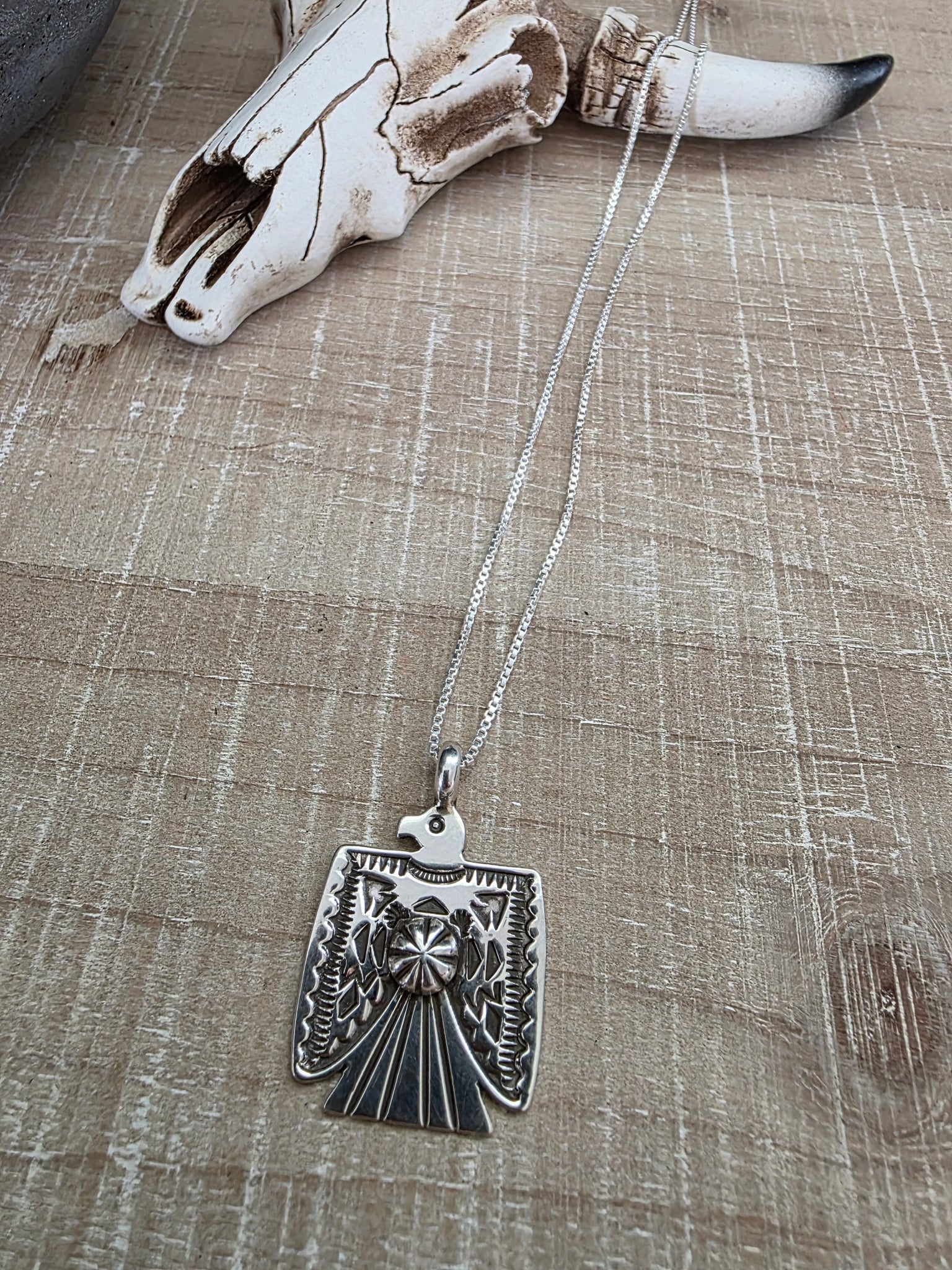 ネックレス Darrell Cadman Thunderbird Pendant Top DARRELL CADMAN NAVAJO THUNDERBIRD PENDANT NECKLACE – Kittie K