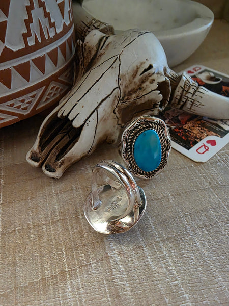 RENELL PERRY CHACO TURQUOISE RING
