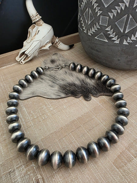 TONISHA HALEY STERLING SILVER HANDMADE NAVAJO PEARLS