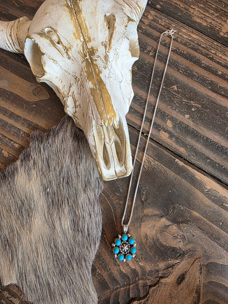 FAIRREN BEGAY KINGMAN CLUSTER PENDANT