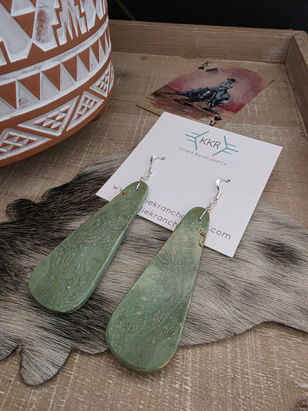 THE KINGMAN TURQUOISE SLAB EARRINGS