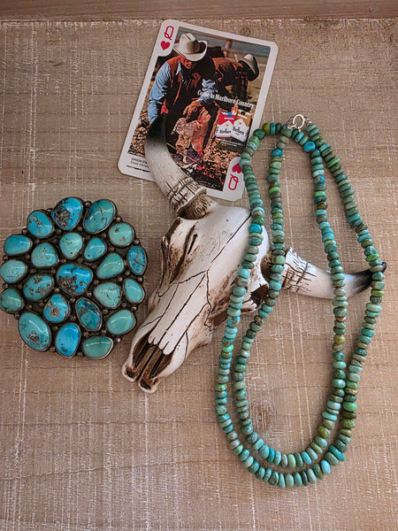 VALERIE JOHNSON TURQUOISE NUGGET NECKLACE