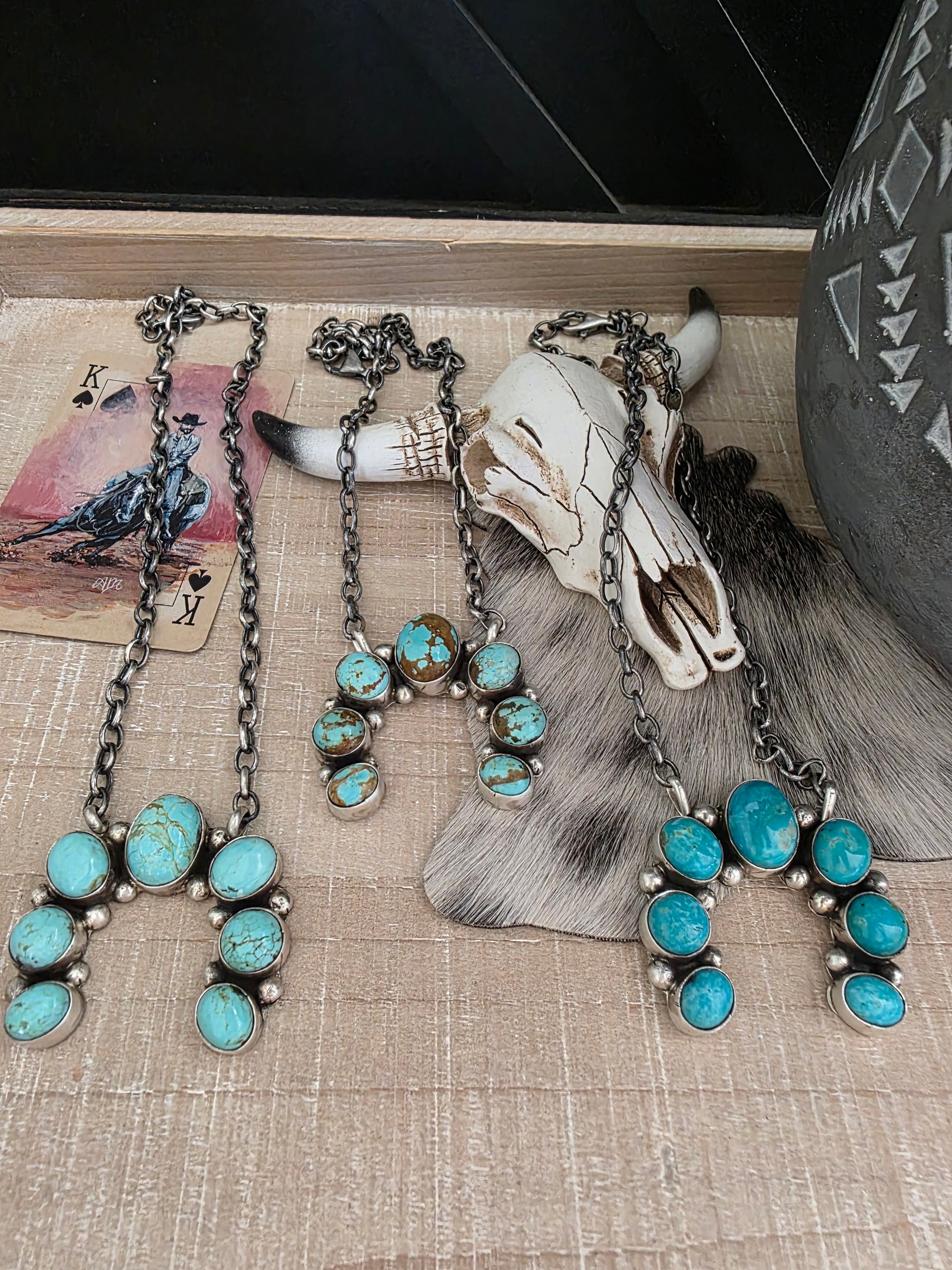 AUGUSTINE LARGO KINGMAN TURQUOISE NAJA NECKLACE – Kittie K Ranch
