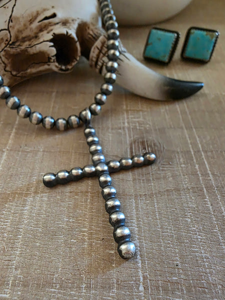 PAULINE NELSON SILVER CROSS PENDANT