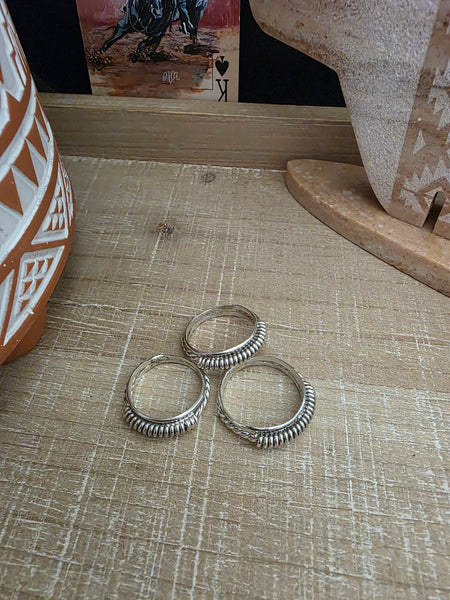 RICHARD MIKE STERLING SILVER COIL CUT RING