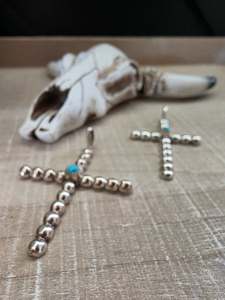 PAULINE NELSON STERLING SILVER CROSS PENDANT