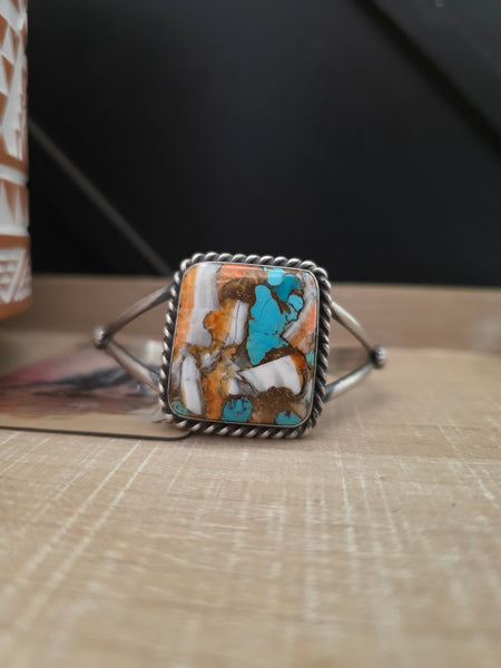 AUGUSTINE LARGO SQUARE MIXED STONE CUFF