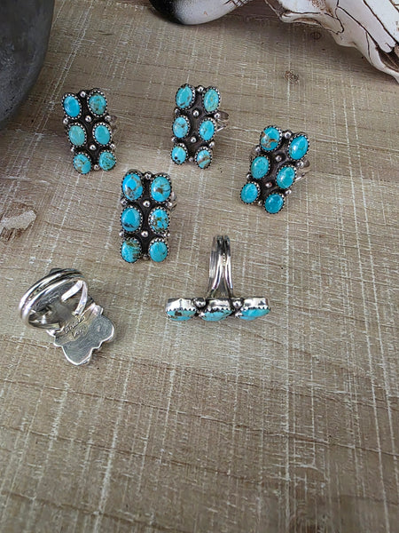 LETRICIA LARGO SIX TURQUOISE STONE RING