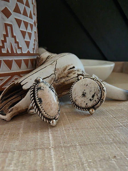 RAYMOND YAZZIE WHITE BUFFALO RING