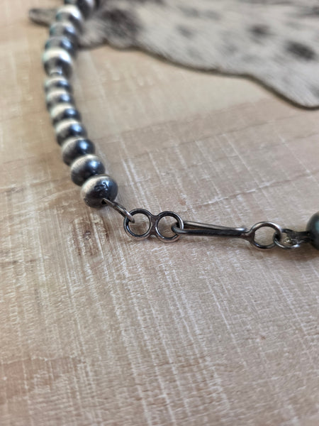 TONISHA HALEY STERLING SILVER GRADUATED HANDMADE NAVAJO PEARLS