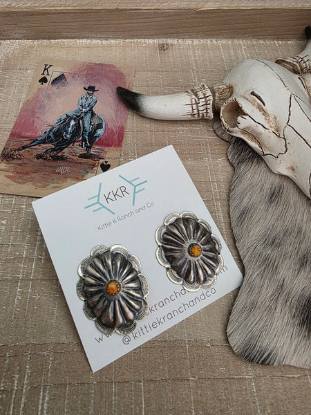 JOAN BEGAY SPINY OYSTER CONCHO STUDS