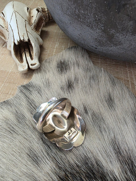 JIMMIE JAMES JR STERLING SILVER CONCHO RING