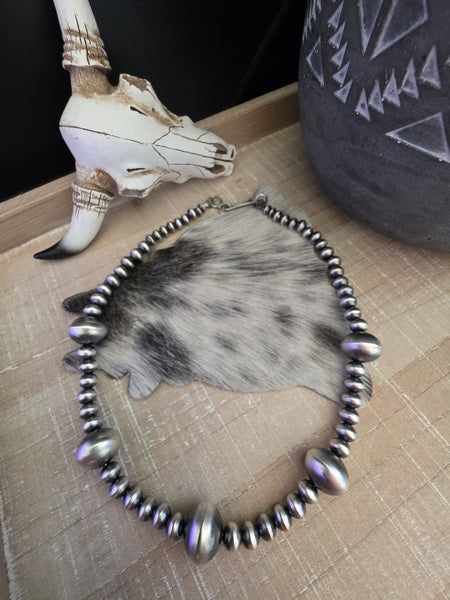 TONISHA HALEY STERLING SILVER HANDMADE NAVAJO PEARLS