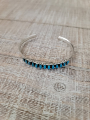 VERONICA MARTZA NEEDLEPOINT TURQUOISE CUFF
