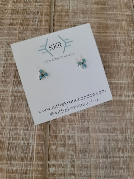 TURQUOISE TRINITY STUDS