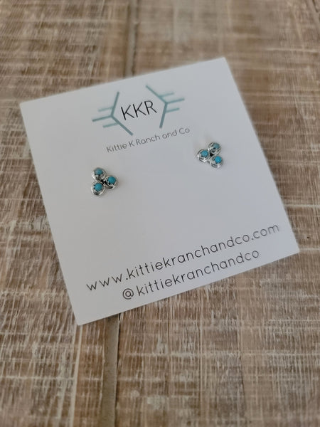 TURQUOISE TRINITY STUDS