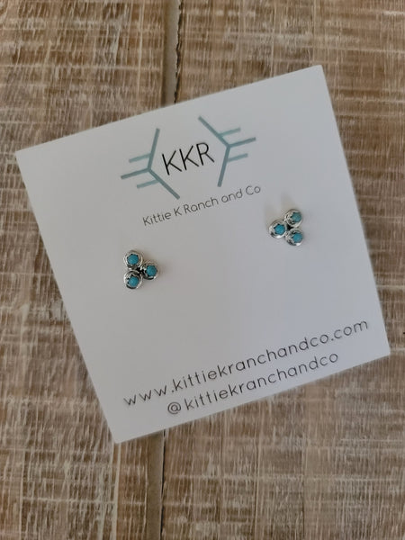 TURQUOISE TRINITY STUDS