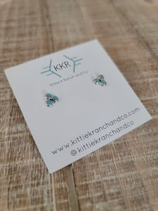 TURQUOISE TRINITY STUDS