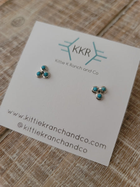 TURQUOISE TRINITY STUDS