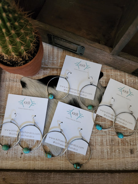 DONOVAN SKEETS LITTLE TURQUOISE HOOPS