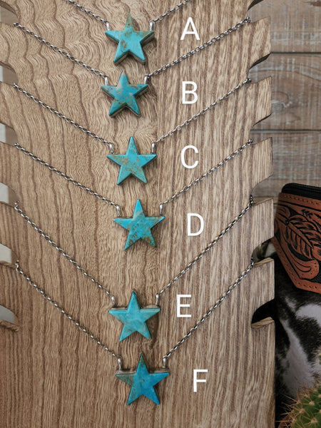 DONOVAN SKEETS KINGMAN TURQUOISE STAR NECKLACE