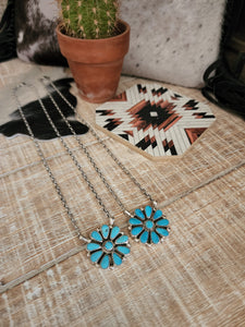 ALICIA WILSON KINGMAN TURQUOISE CLUSTER NECKLACE