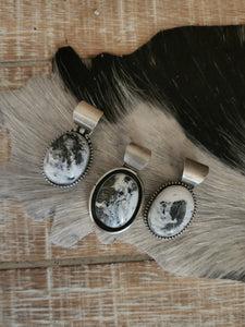 WHITE BUFFALO TURQUOISE PENDANT