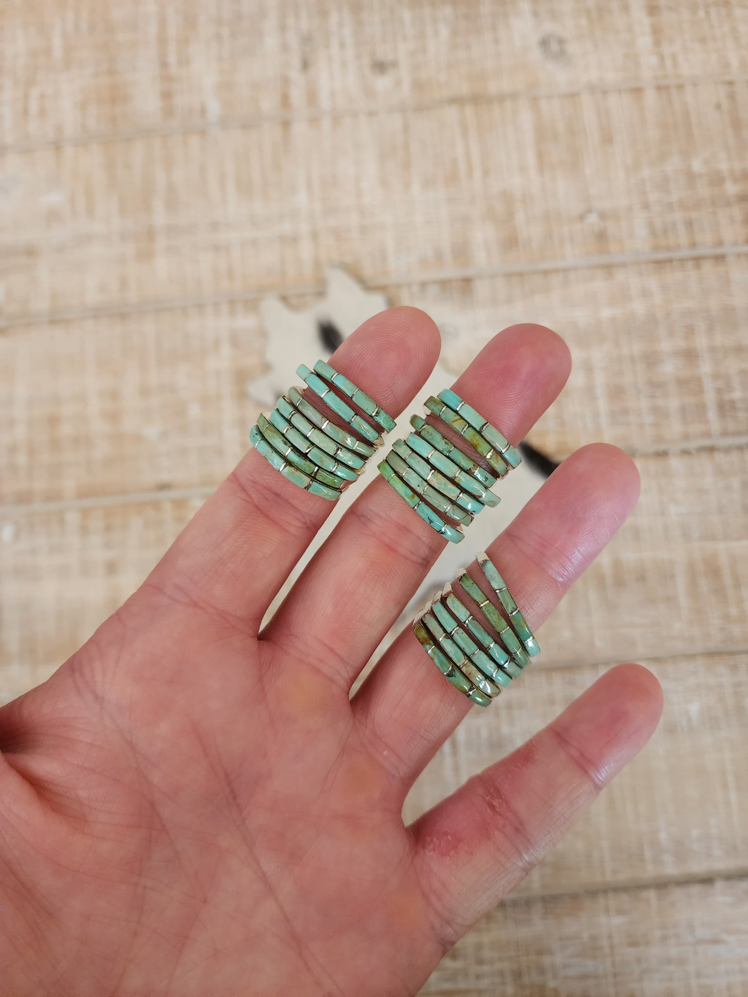 THE THIN ZUNI STACKER TURQUOISE RING