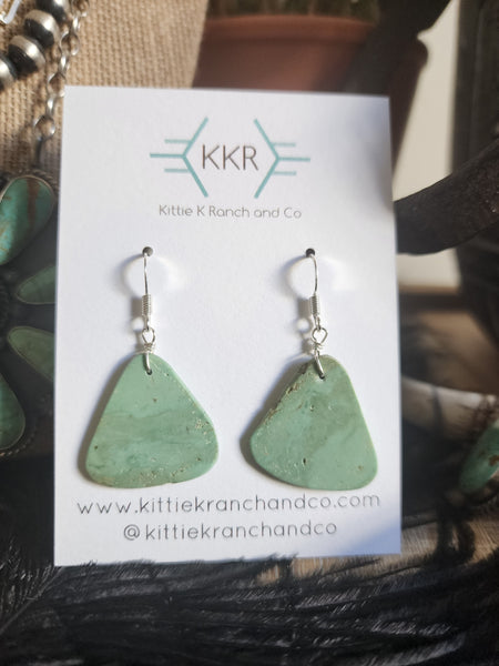 THE KINGMAN TURQUOISE SLAB EARRINGS