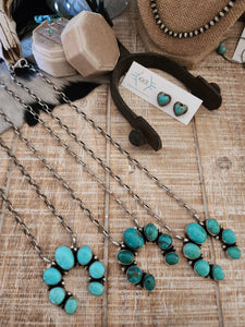 AUGUSTINE LARGO KINGMAN TURQUOISE NAJA NECKLACE