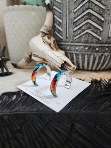 THE LUCILLE RAMONE BEADED HOOPS