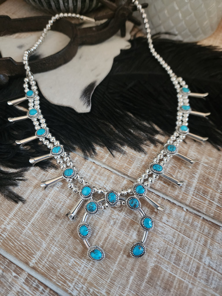The Lexie Squash Blossom Necklace – The Turquoise Pistol