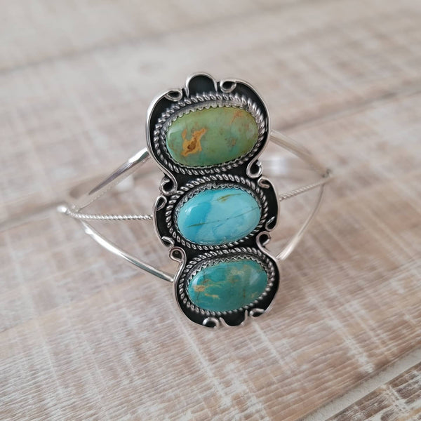JEANETTE YAZZIE THREE STONE CUFF