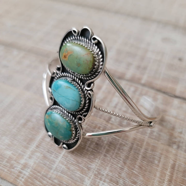 JEANETTE YAZZIE THREE STONE CUFF